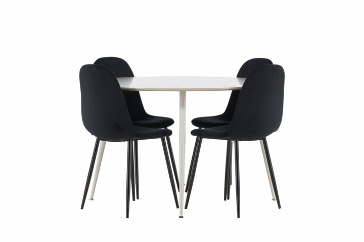 Venture Home Plaza Dining Table with Polar Dining Chair
