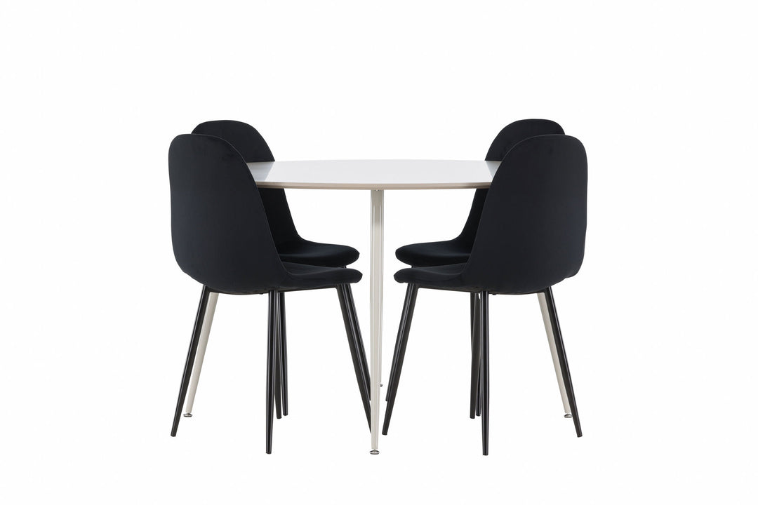 Venture Home Plaza Dining Table with Polar Dining Chair