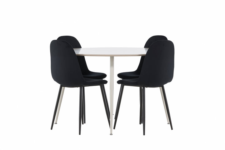 Venture Home Plaza Dining Table with Polar Dining Chair