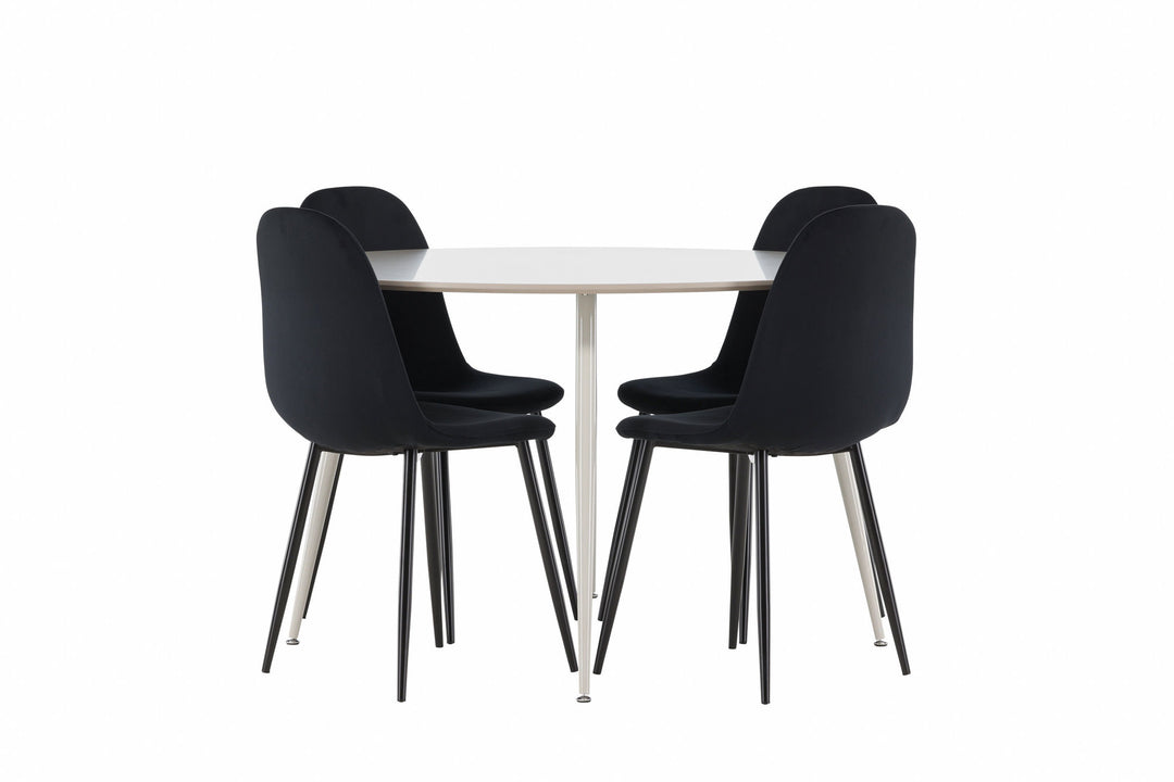 Venture Home Plaza Dining Table with Polar Dining Chair