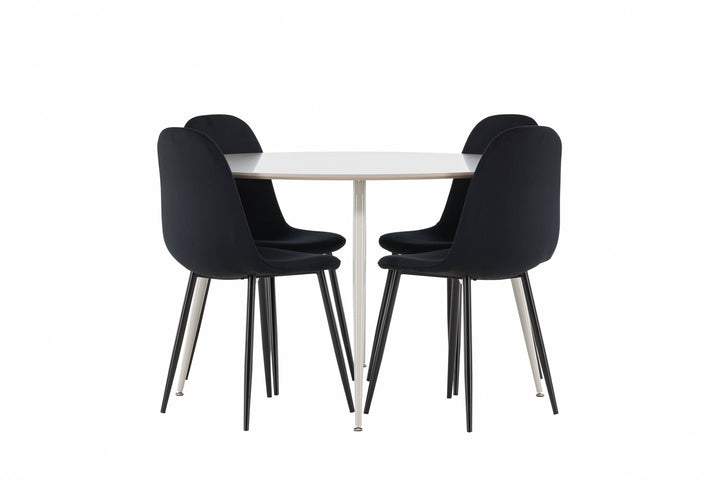 Venture Home Plaza Dining Table with Polar Dining Chair
