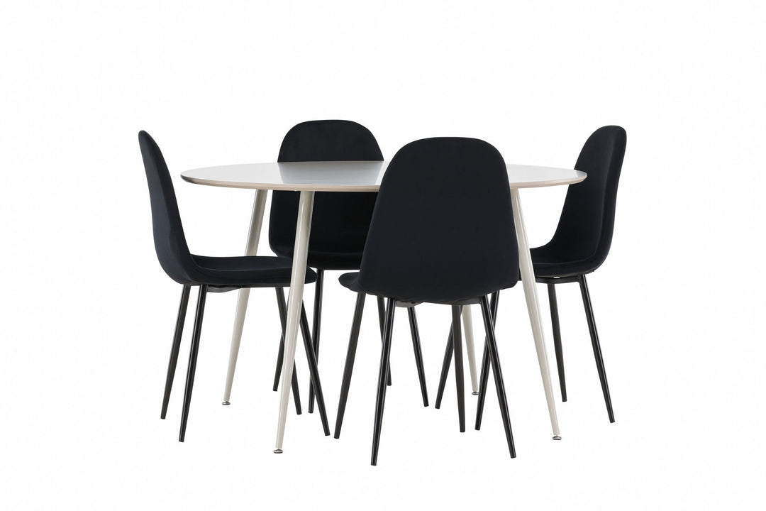 Venture Home Plaza Dining Table with Polar Dining Chair