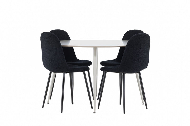Venture Home Plaza Dining Table with Polar Dining Chair