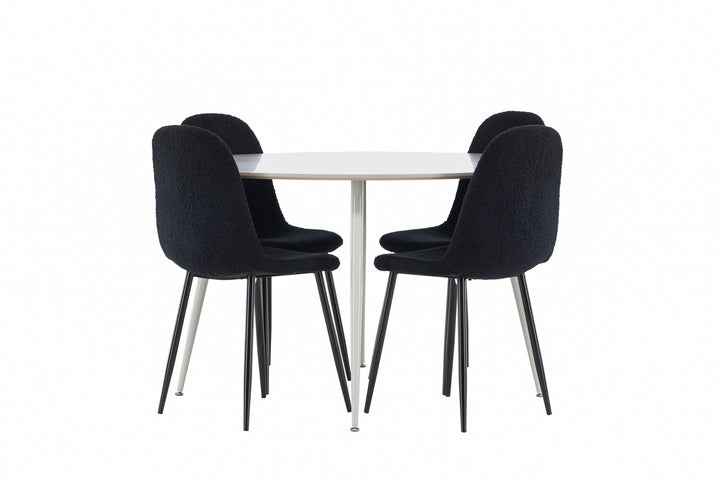 Venture Home Plaza Dining Table with Polar Dining Chair