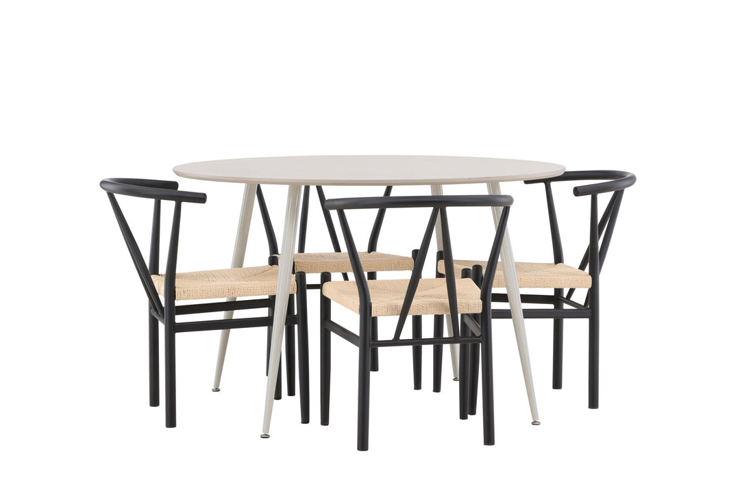 Venture Home Plaza Dining Table with Alfons Dining Chair