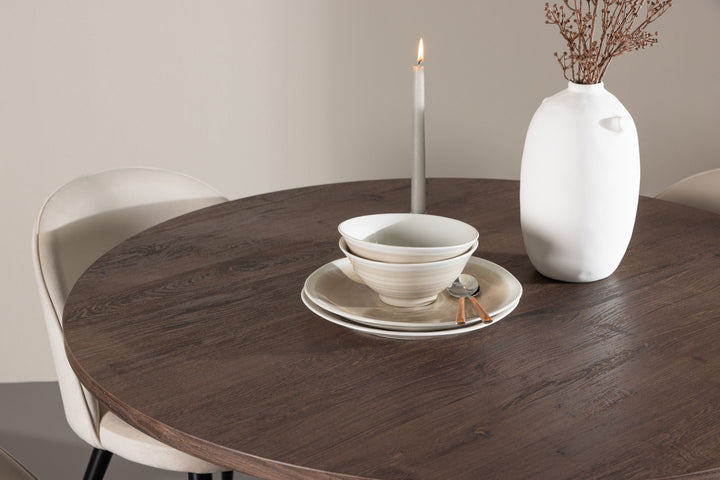 Venture Home Bootcut Dining Table with Velvet Dining Chair