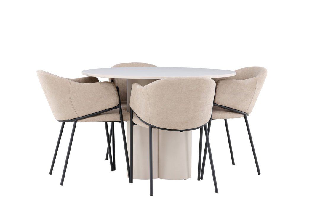 Venture Home Olivia Dining Table with Evelina Dining Chair