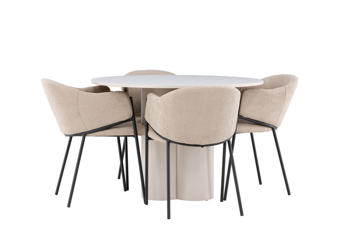 Venture Home Olivia Dining Table with Evelina Dining Chair