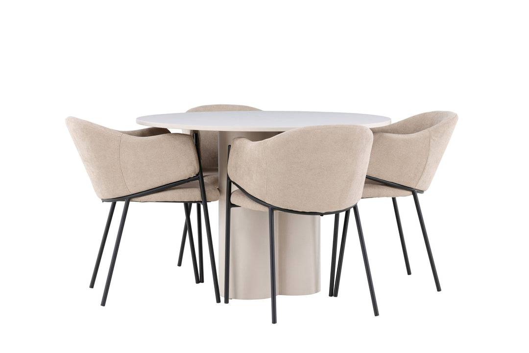 Venture Home Olivia Dining Table with Evelina Dining Chair