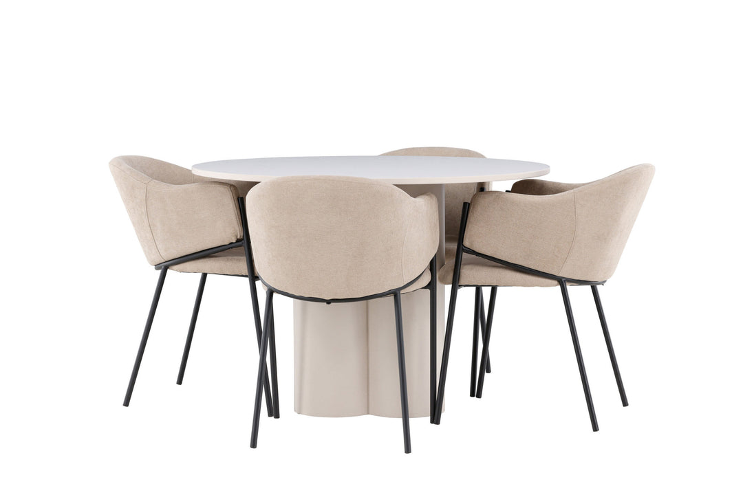 Venture Home Olivia Dining Table with Evelina Dining Chair