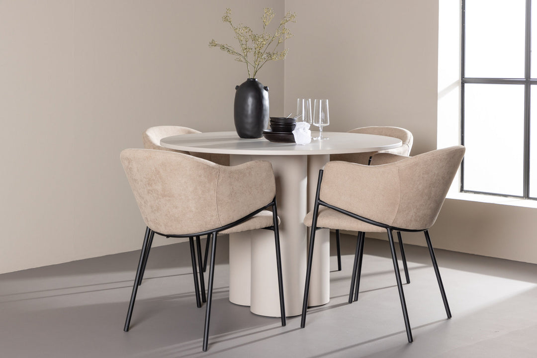 Venture Home Olivia Dining Table with Evelina Dining Chair