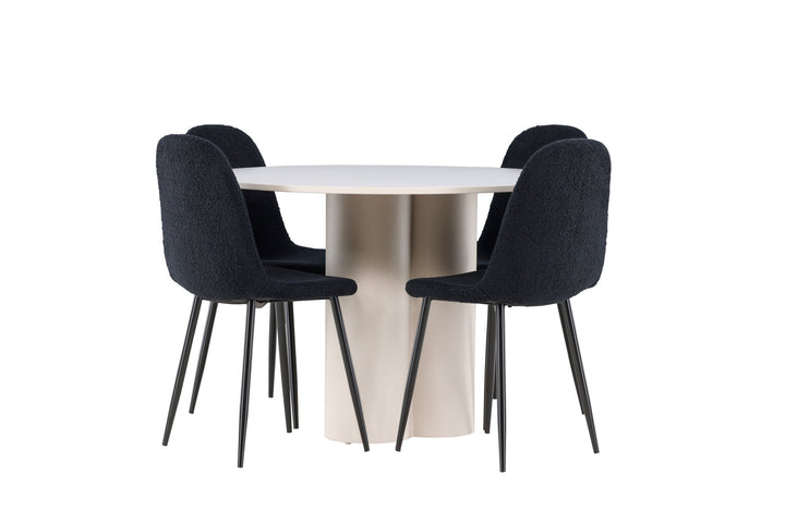 Venture Home Olivia Dining Table with Polar Dining Chair