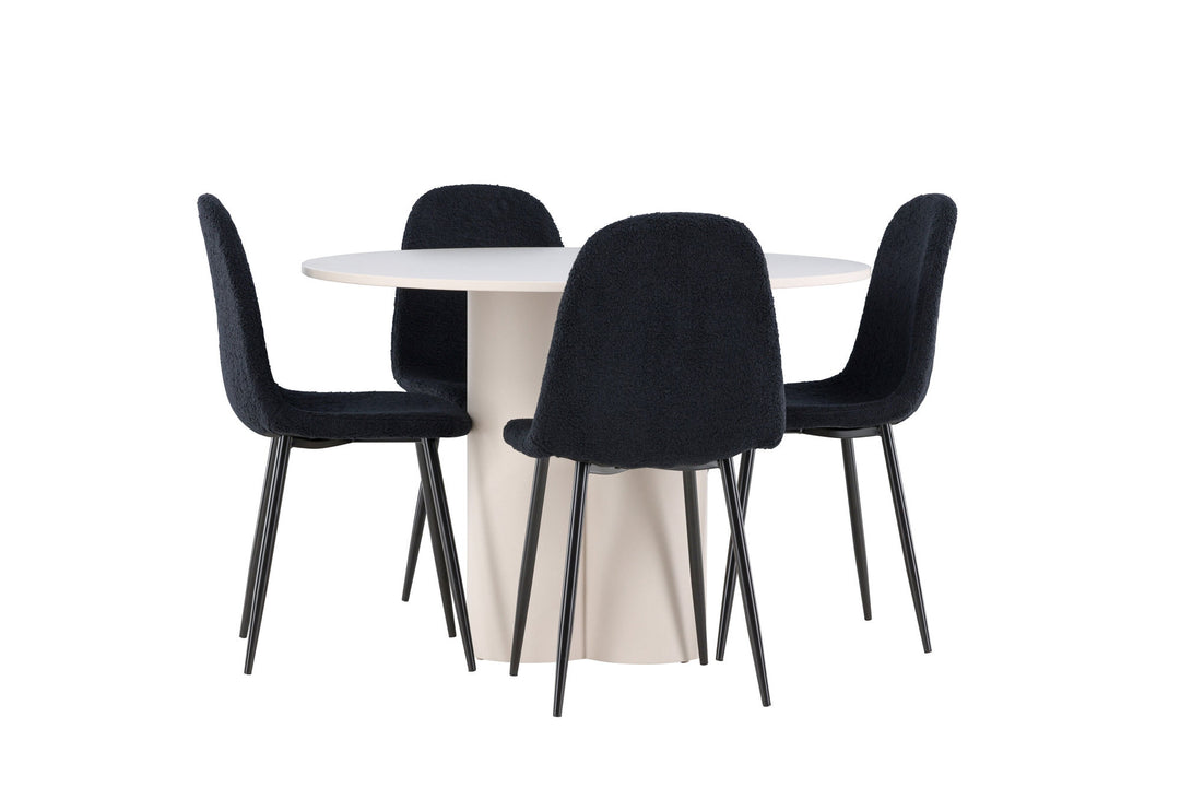 Venture Home Olivia Dining Table with Polar Dining Chair