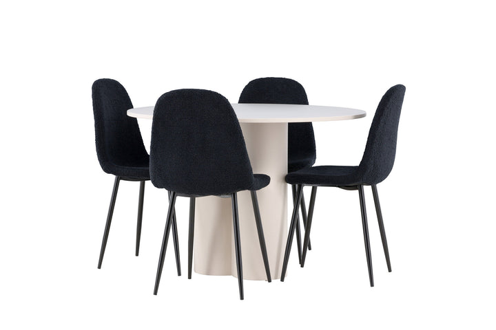 Venture Home Olivia Dining Table with Polar Dining Chair