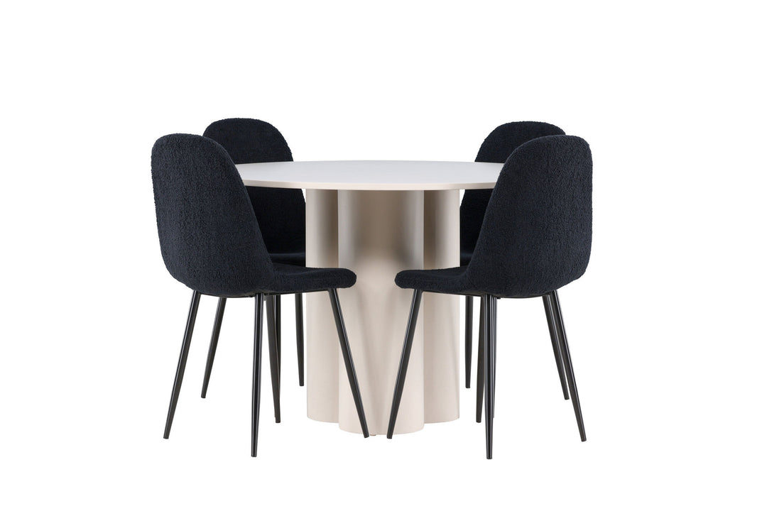 Venture Home Olivia Dining Table with Polar Dining Chair
