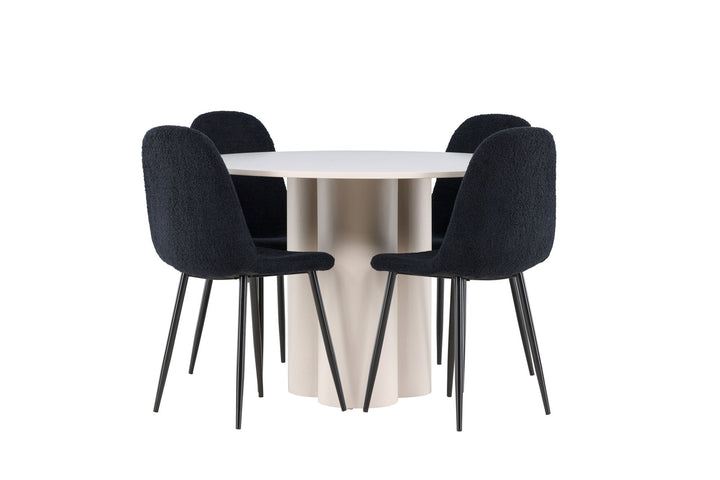 Venture Home Olivia Dining Table with Polar Dining Chair