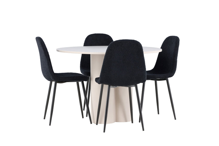 Venture Home Olivia Dining Table with Polar Dining Chair