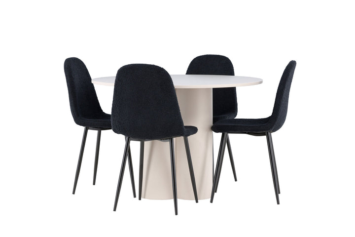 Venture Home Olivia Dining Table with Polar Dining Chair