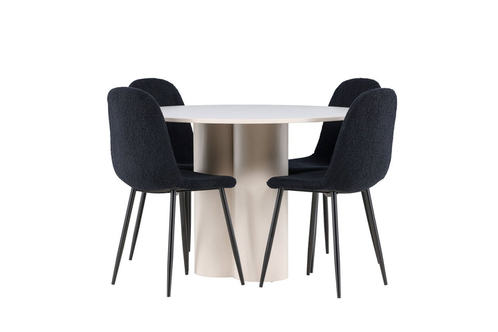 Venture Home Olivia Dining Table with Polar Dining Chair