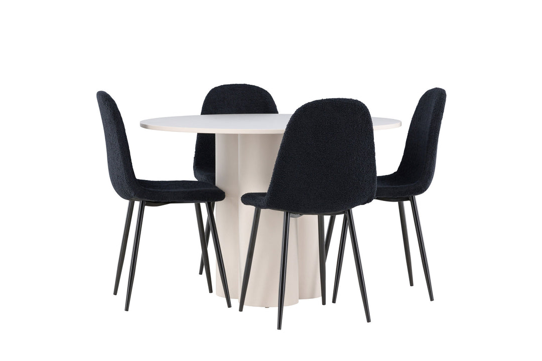 Venture Home Olivia Dining Table with Polar Dining Chair