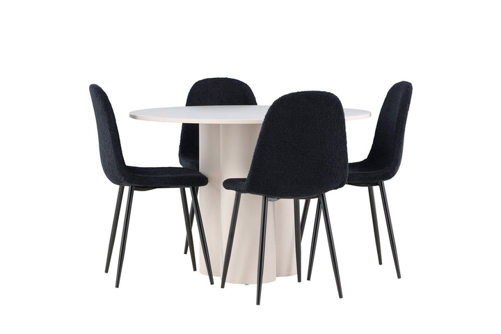 Venture Home Olivia Dining Table with Polar Dining Chair