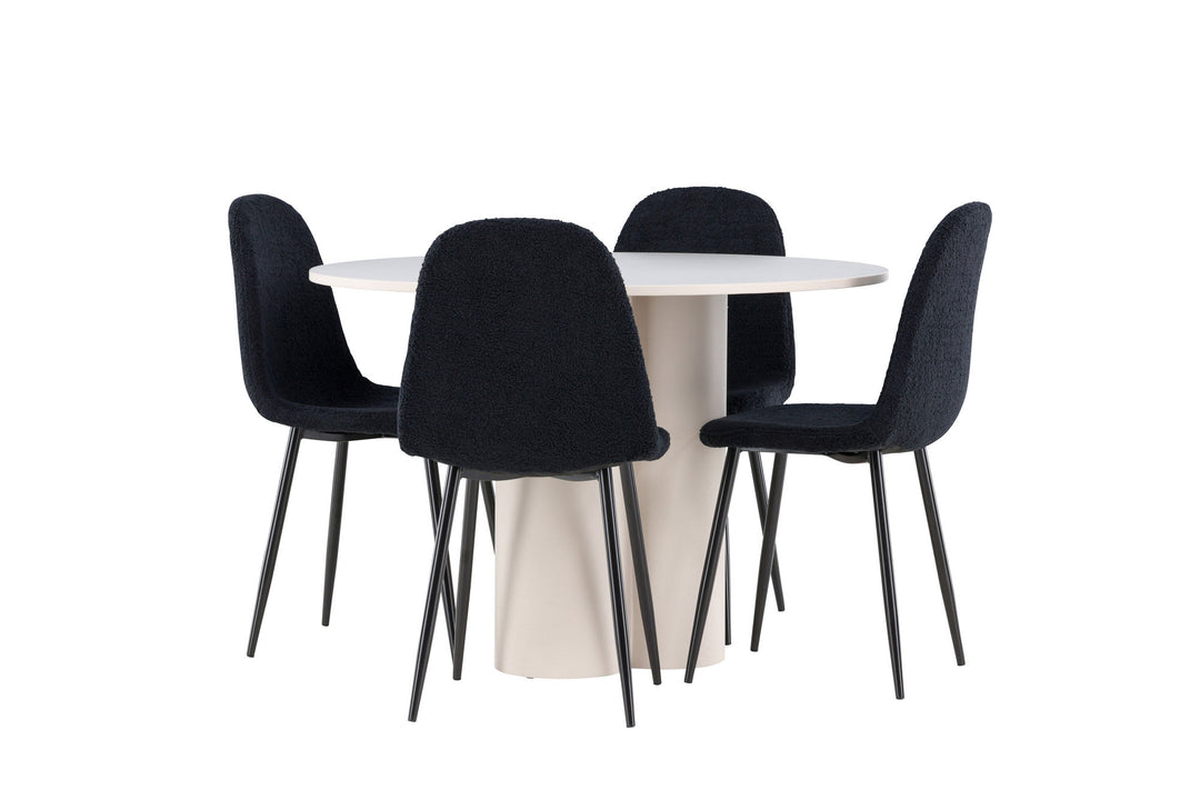 Venture Home Olivia Dining Table with Polar Dining Chair