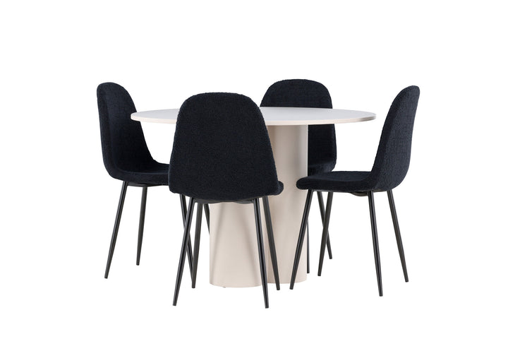 Venture Home Olivia Dining Table with Polar Dining Chair