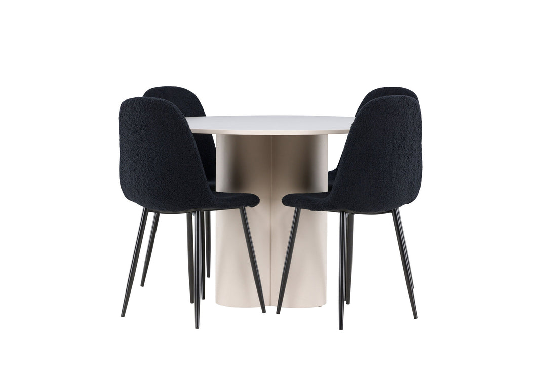 Venture Home Olivia Dining Table with Polar Dining Chair