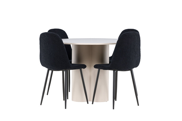 Venture Home Olivia Dining Table with Polar Dining Chair