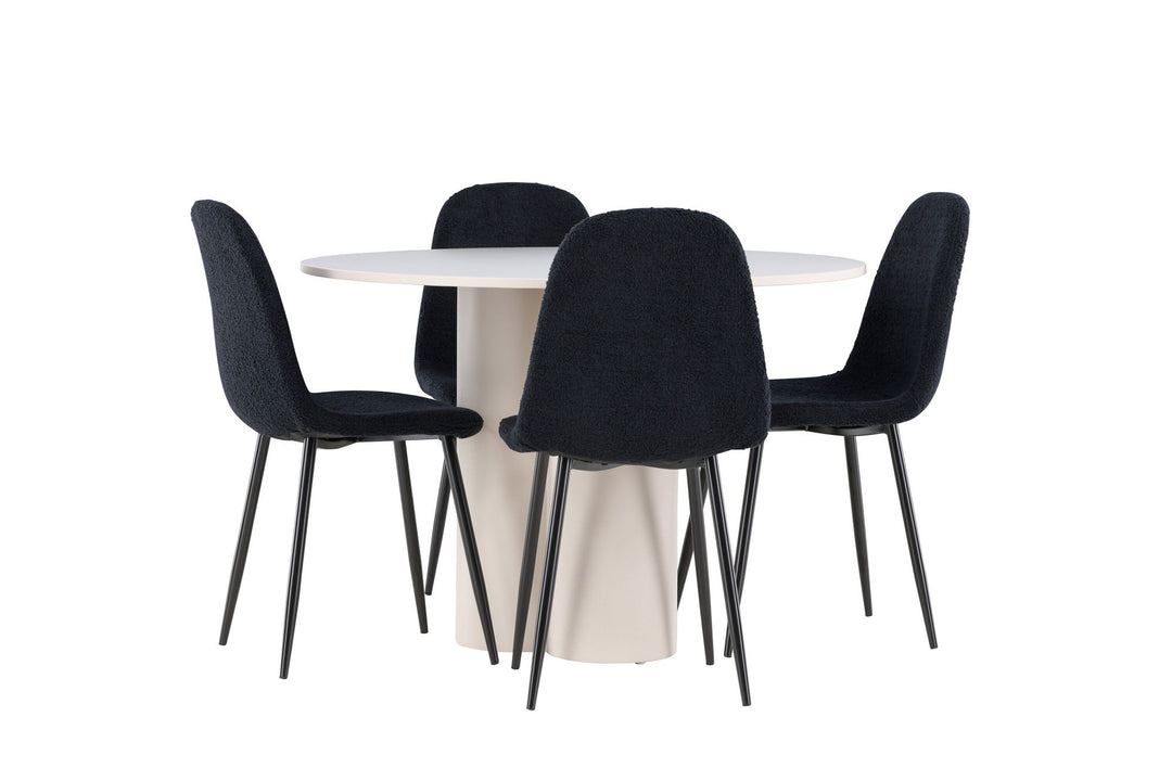 Venture Home Olivia Dining Table with Polar Dining Chair