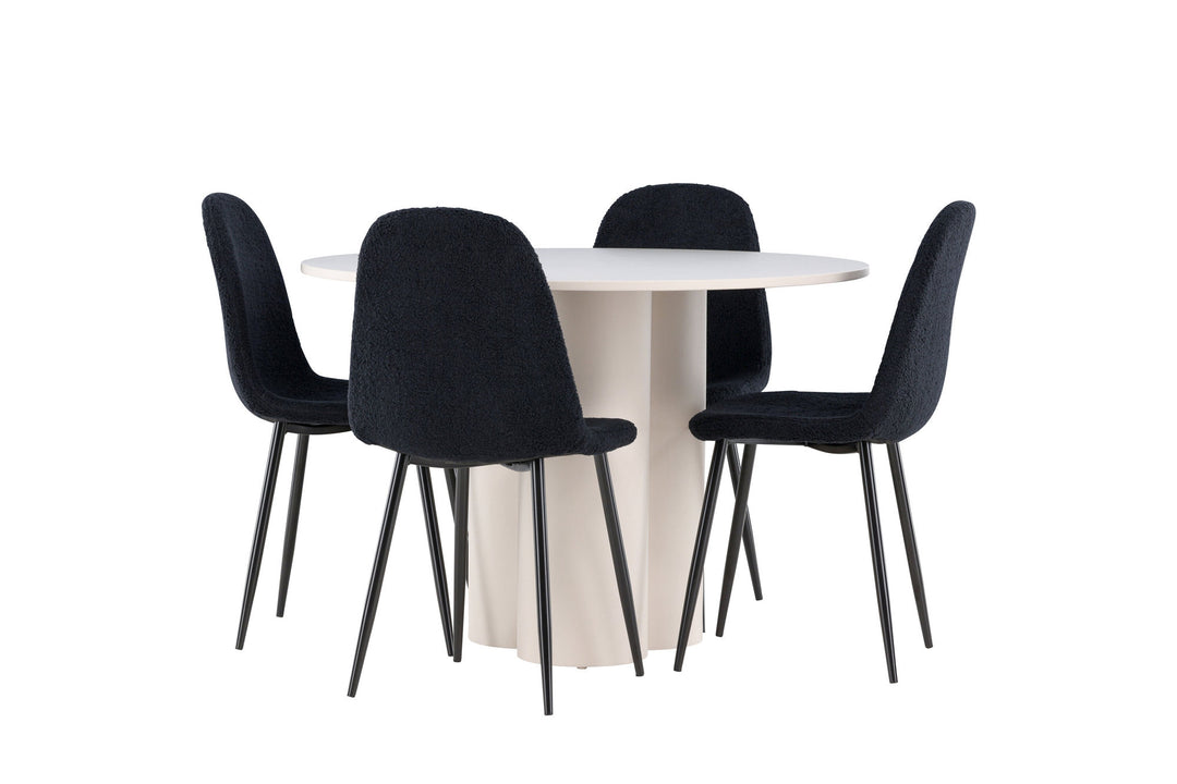 Venture Home Olivia Dining Table with Polar Dining Chair
