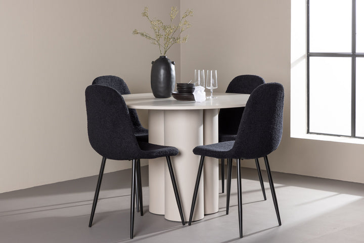 Venture Home Olivia Dining Table with Polar Dining Chair