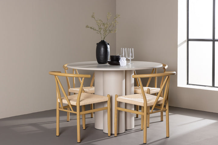 Venture Home Olivia Dining Table with Alfons Dining Chair
