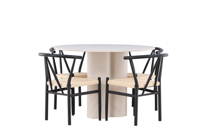Venture Home Olivia Dining Table with Alfons Dining Chair