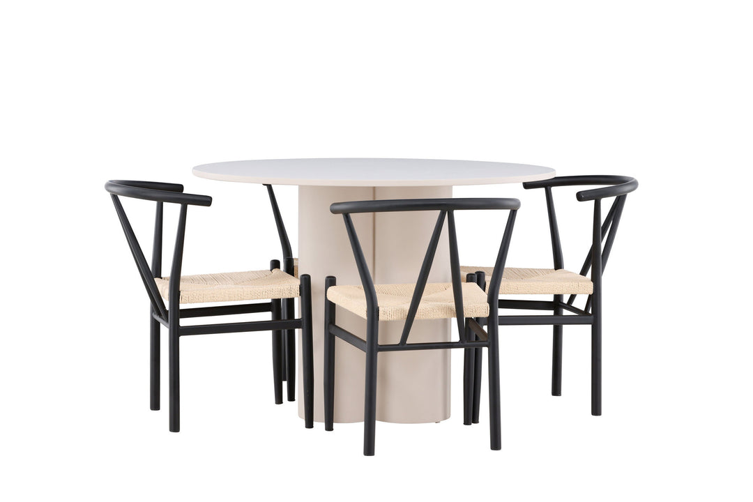 Venture Home Olivia Dining Table with Alfons Dining Chair