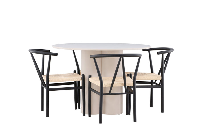 Venture Home Olivia Dining Table with Alfons Dining Chair