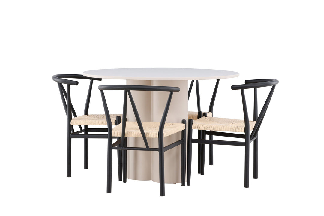 Venture Home Olivia Dining Table with Alfons Dining Chair