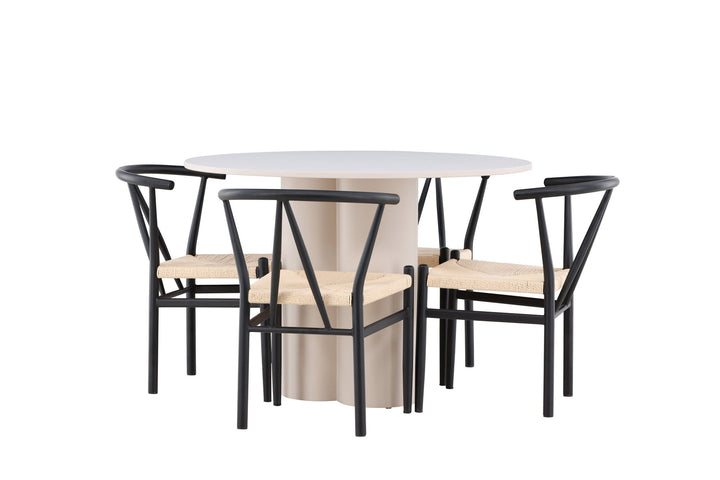 Venture Home Olivia Dining Table with Alfons Dining Chair