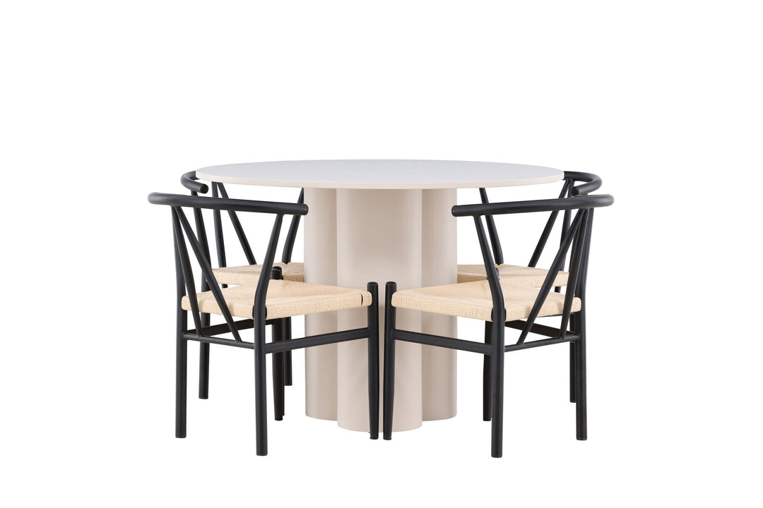 Venture Home Olivia Dining Table with Alfons Dining Chair