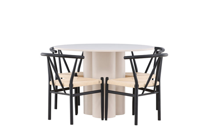 Venture Home Olivia Dining Table with Alfons Dining Chair