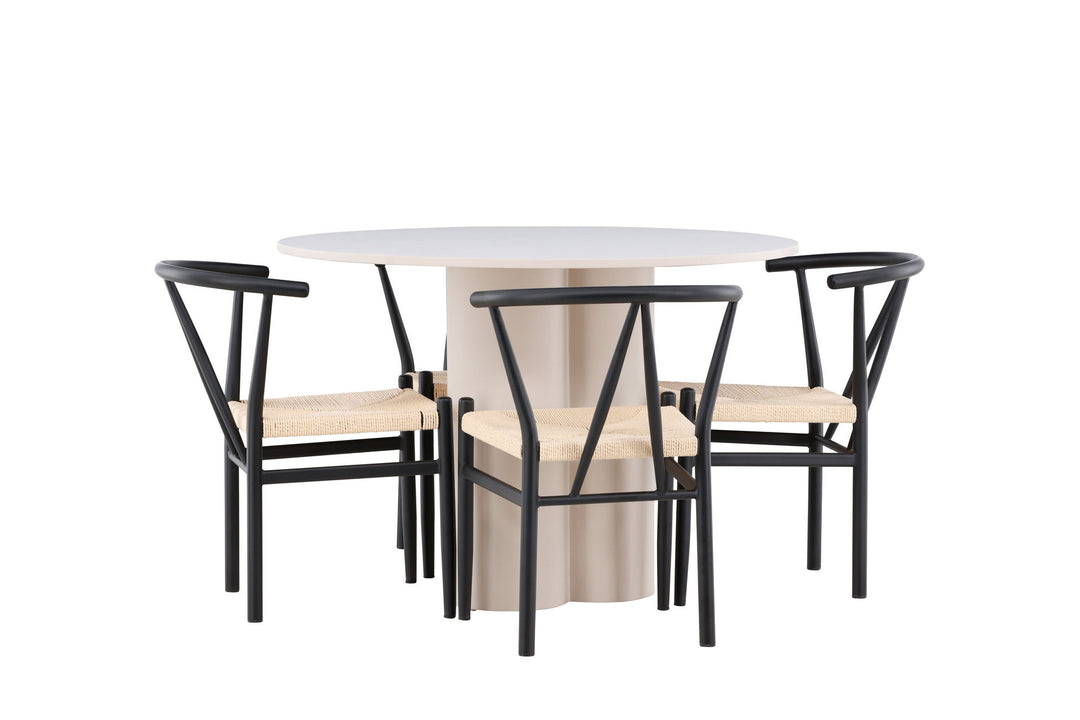 Venture Home Olivia Dining Table with Alfons Dining Chair