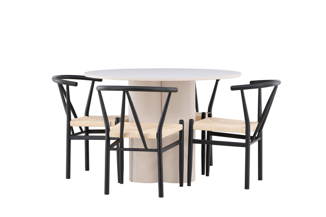 Venture Home Olivia Dining Table with Alfons Dining Chair