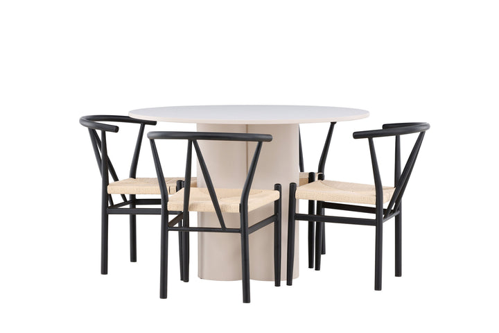 Venture Home Olivia Dining Table with Alfons Dining Chair