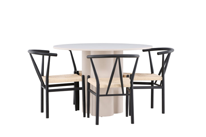 Venture Home Olivia Dining Table with Alfons Dining Chair