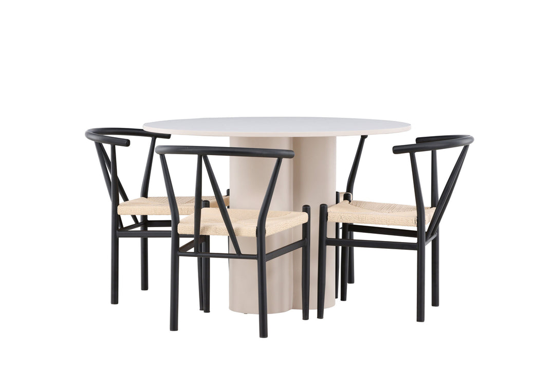 Venture Home Olivia Dining Table with Alfons Dining Chair