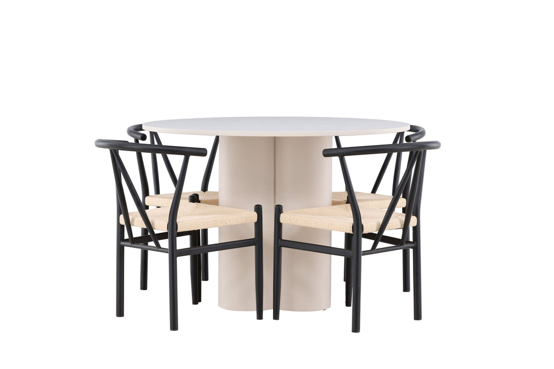 Venture Home Olivia Dining Table with Alfons Dining Chair
