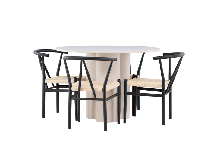 Venture Home Olivia Dining Table with Alfons Dining Chair