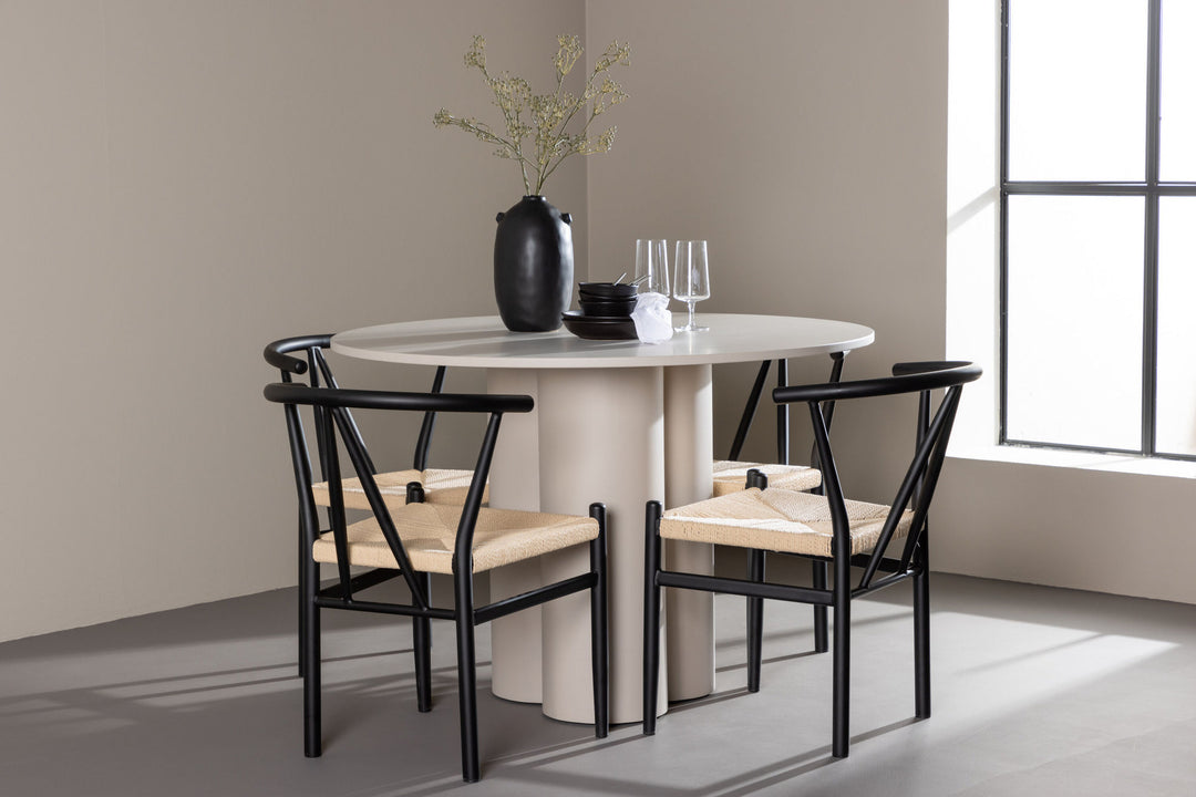 Venture Home Olivia Dining Table with Alfons Dining Chair