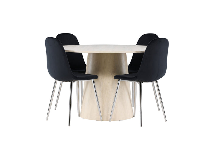 Venture Home Lanzo Dining Table with Polar Dining Chair