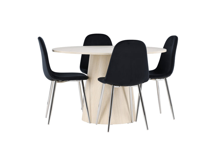 Venture Home Lanzo Dining Table with Polar Dining Chair